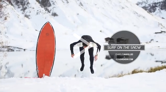 Charles Navillod surf on the snow