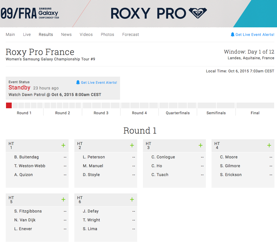 Quiksilver Pro et Roxy Pro France 2015