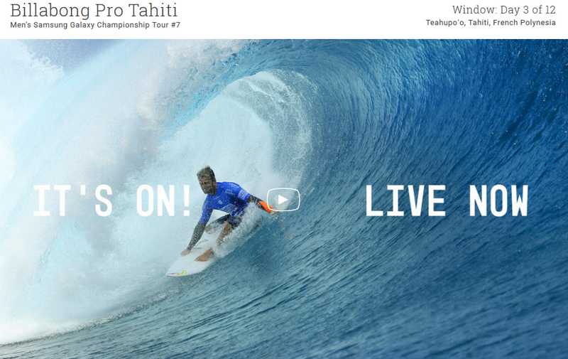 Billabong Pro Tahiti 2016 en live sur Ride And Slide