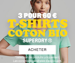 superdry 3 t-shirts pour 60€