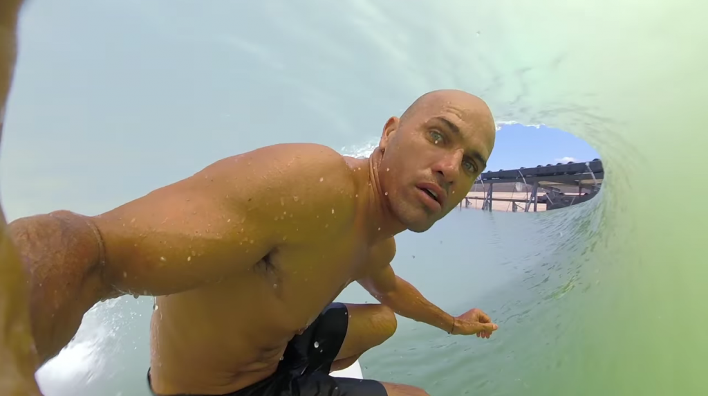 Kelly Slater surf tube barrel wave pool gopro