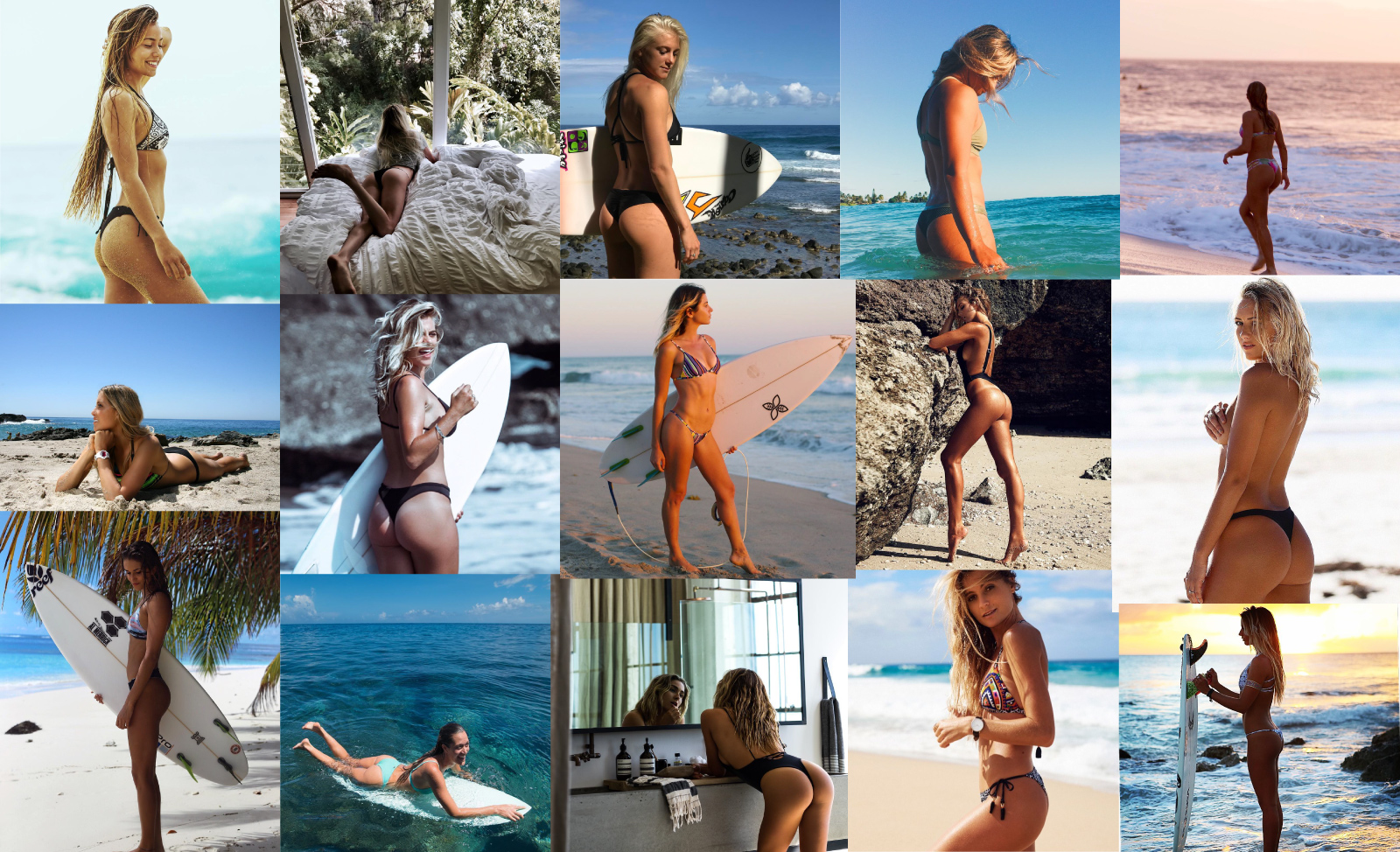 top 15 des surfeuses les plus sexy surf hot sexy bikini thong string nue nude