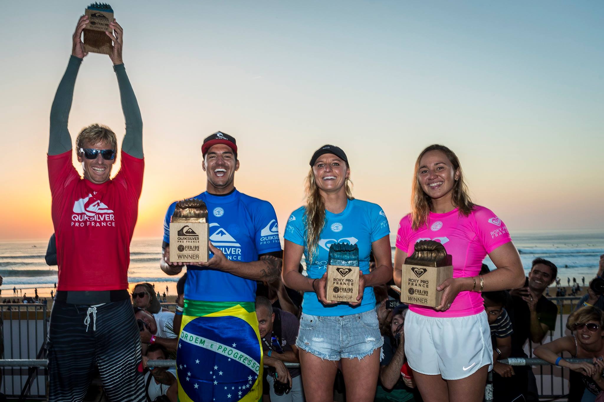 gabriel medina carissa moore win roxy pro quiksilver pro france 2017
