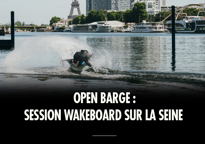 Session Wakeboard sur la Seine pour Dominik Hernler