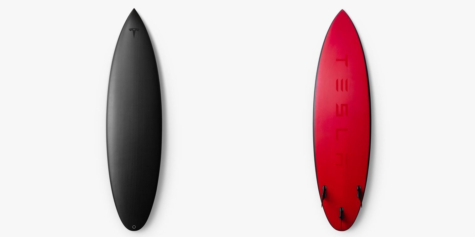 tesla surfboard planche de surf