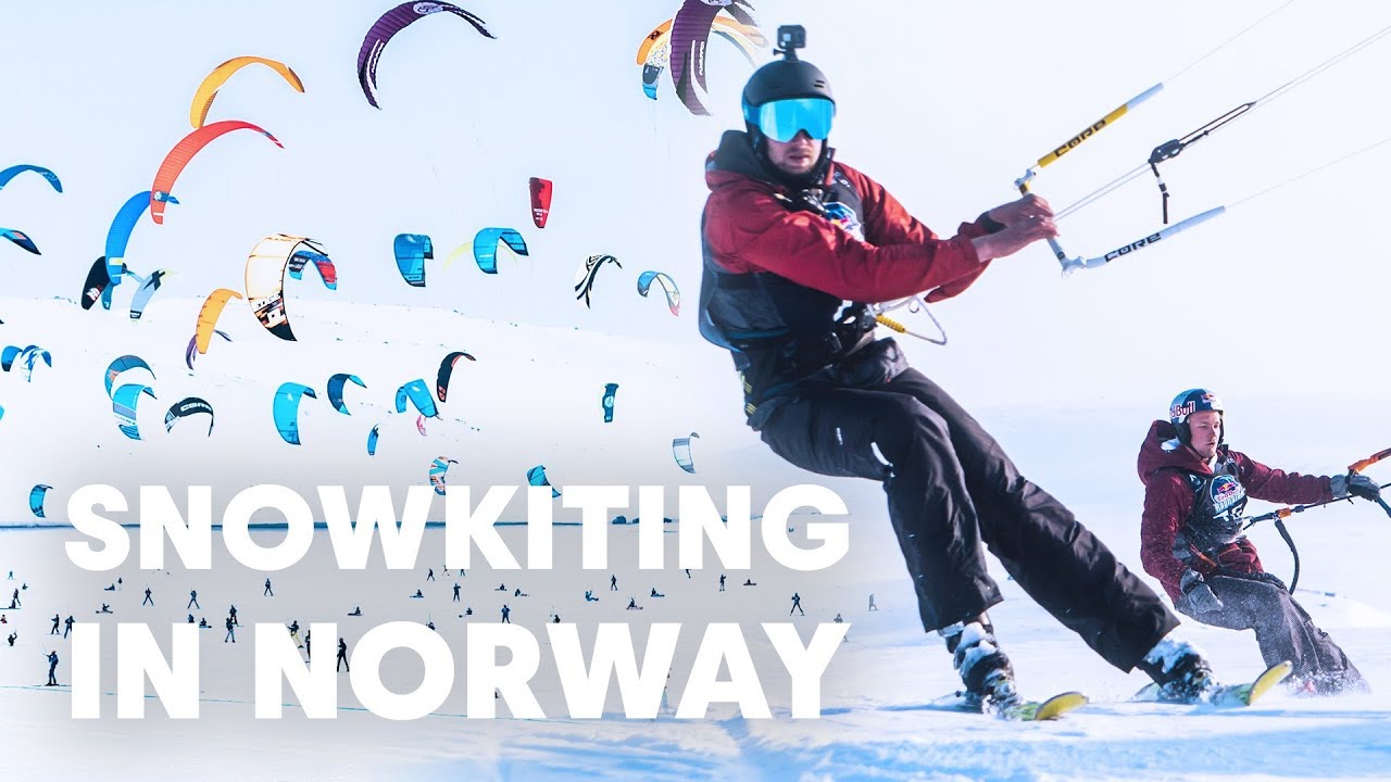 snowkitting in norway du snowkite en Norvège Red Bull Ragnarok