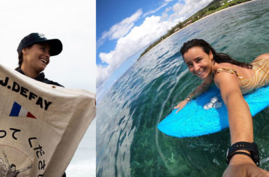 Johanne Defay surfeuse en string vlog take off en route vers tokyo 2020