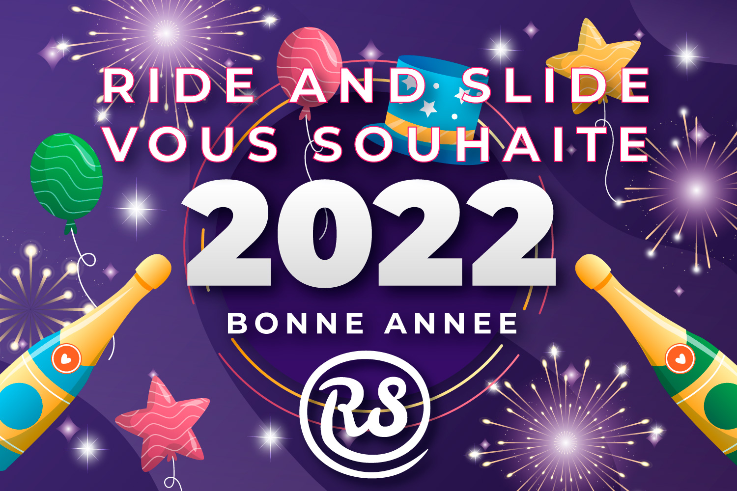 ride and slide vous souhaite une bonne année 2022 happy new year