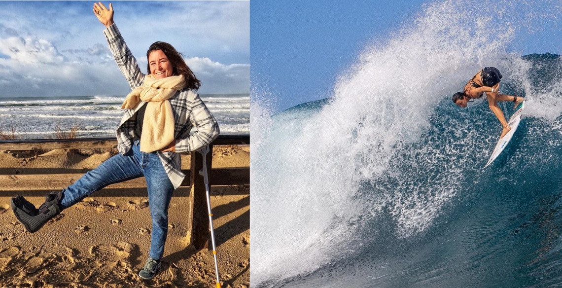 Johanne defay blessée injury ct surf hawai